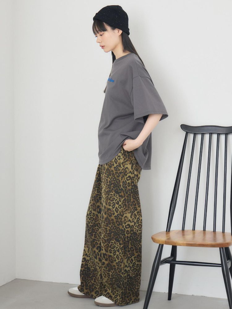レトロガール RETRO GIRL ブラシ刺繍BIGTEE （GRY2） GRY2