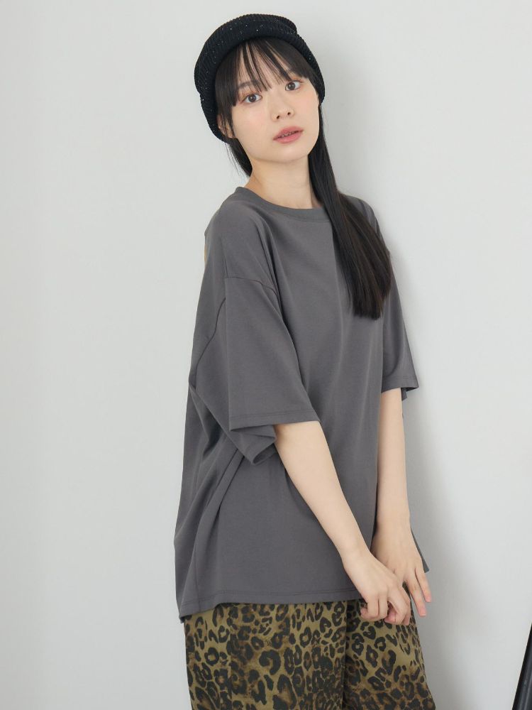レトロガール RETRO GIRL ブラシ刺繍BIGTEE （GRY2） GRY2