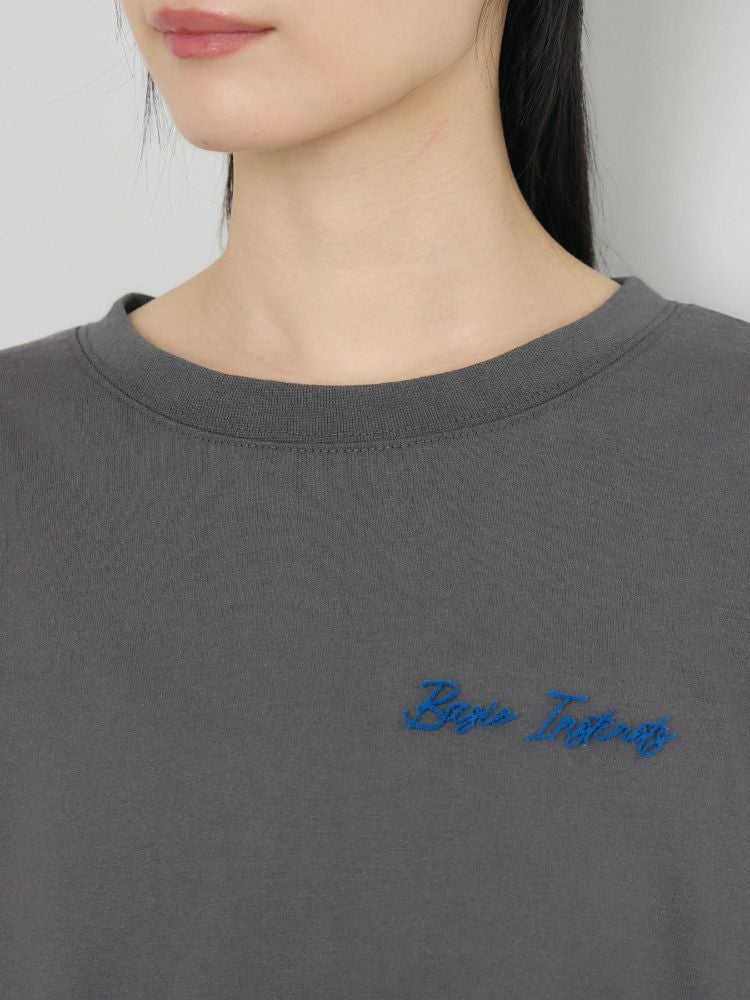 レトロガール RETRO GIRL ブラシ刺繍BIGTEE （GRY2） GRY2
