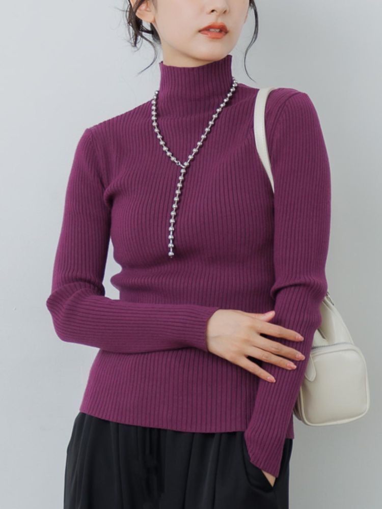 レトロガール RETRO GIRL リブハイネックニット （PPL0） PPL0