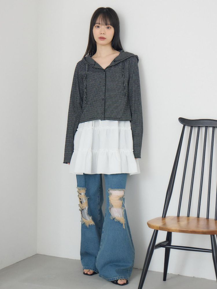 レトロガール RETRO GIRL フード付CTカーデ （WHT4） WHT4