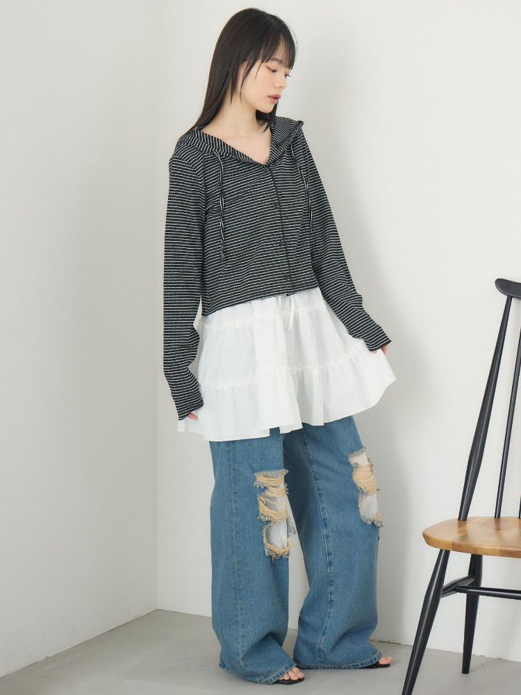 レトロガール RETRO GIRL フード付CTカーデ （WHT4） WHT4