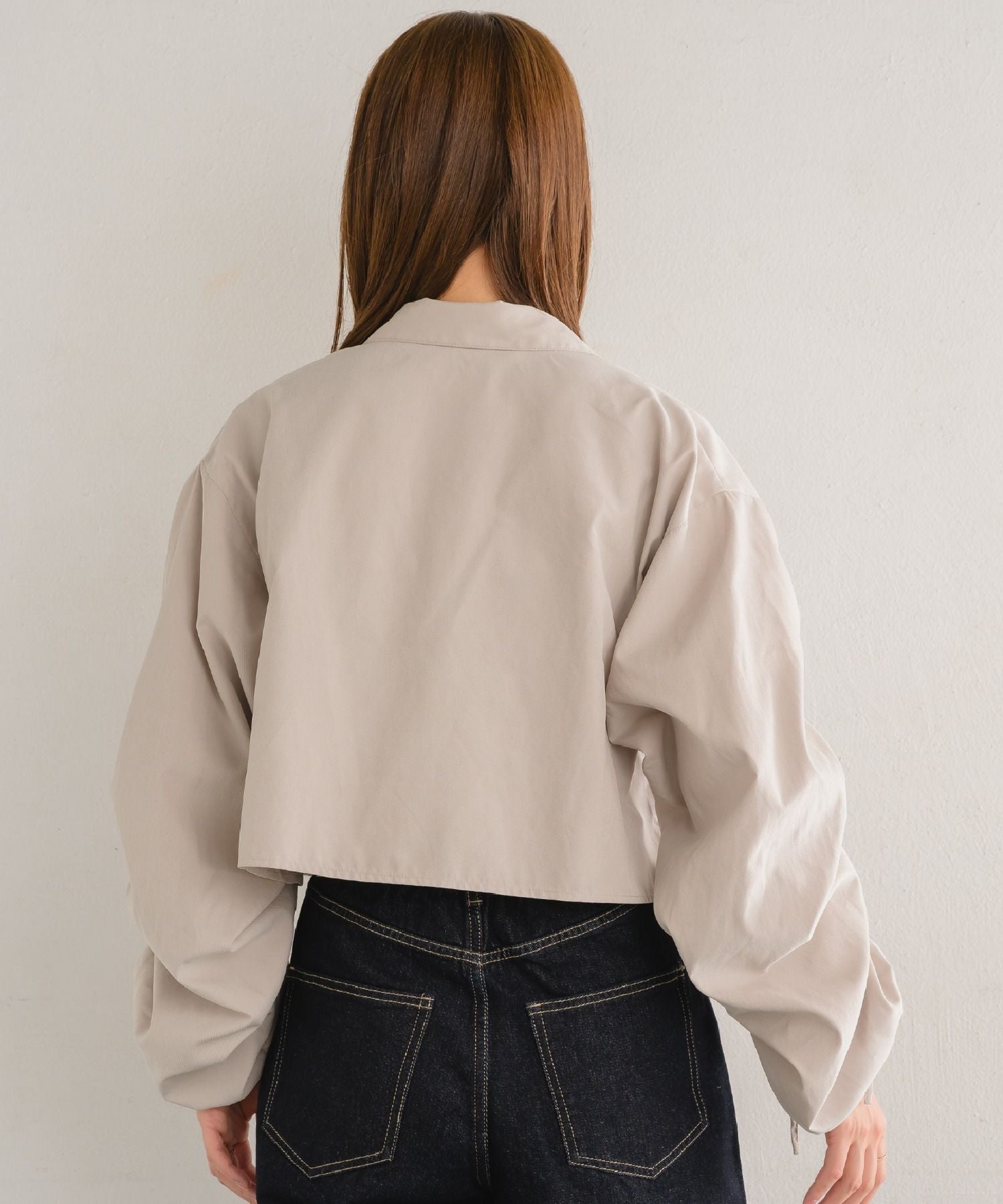 レトロガール RETRO GIRL 起毛袖シャーリングシャツ （ライトベージュ） ライトベージュ