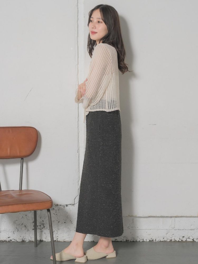 レトロガール RETRO GIRL リボンメッシュカーデ （GRN0） GRN0