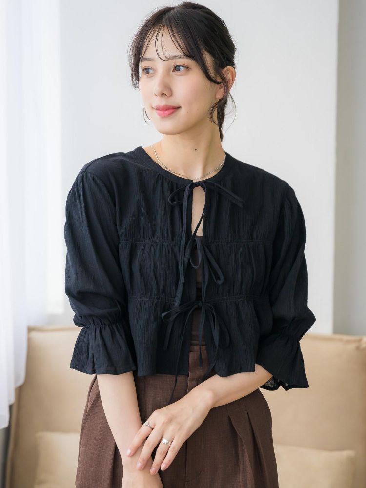 レトロガール RETRO GIRL シャーリングリボンBL （BLK1） BLK1