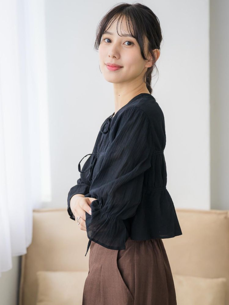 レトロガール RETRO GIRL シャーリングリボンBL （BLK1） BLK1