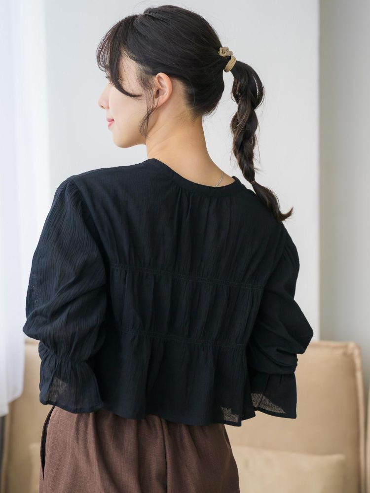 レトロガール RETRO GIRL シャーリングリボンBL （BLK1） BLK1
