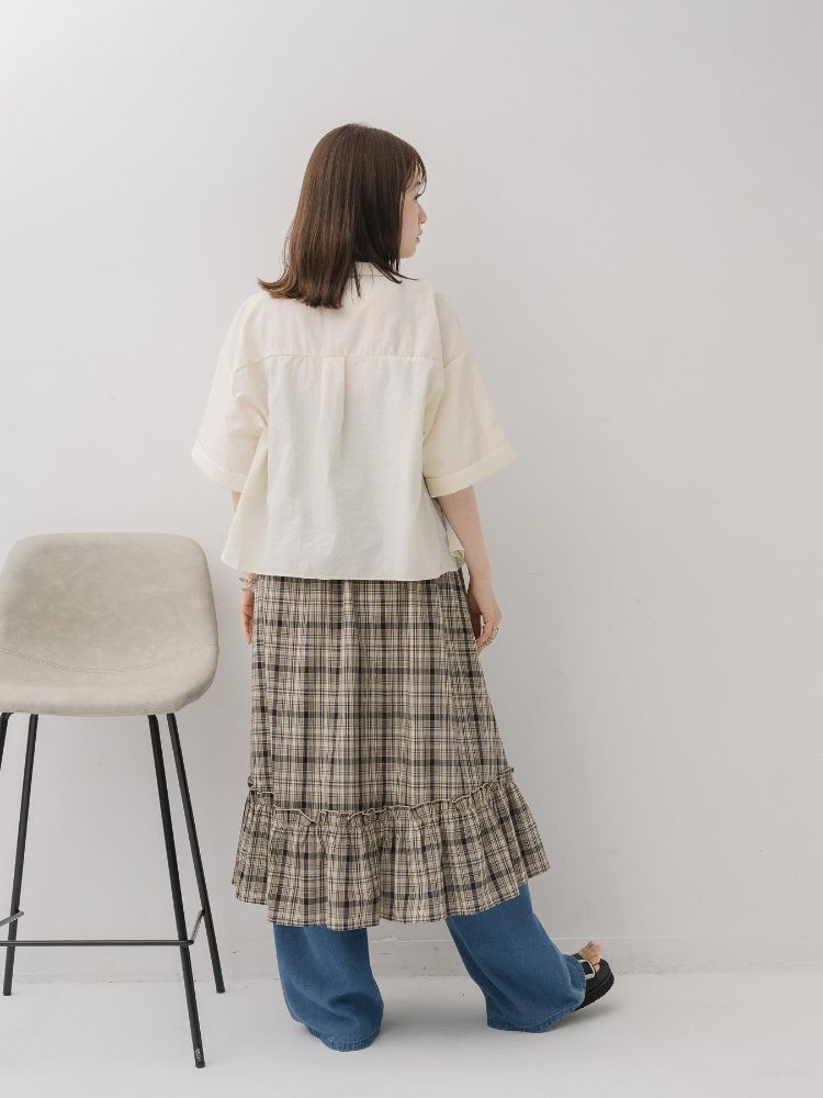レトロガール RETRO GIRL 開襟ショートSH （BRN0） BRN0