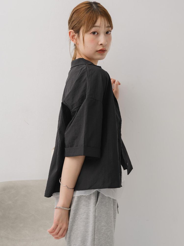 レトロガール RETRO GIRL 開襟ショートSH （BRN0） BRN0