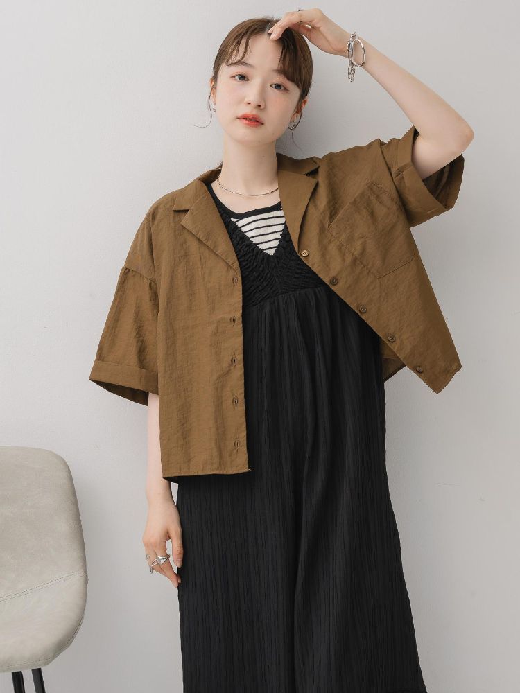 レトロガール RETRO GIRL 開襟ショートSH （BRN0） BRN0