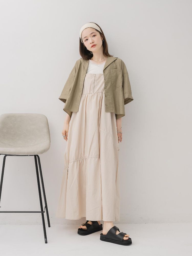 レトロガール RETRO GIRL 開襟ショートSH （BRN0） BRN0