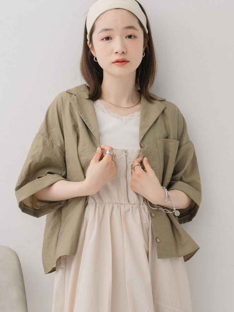 レトロガール RETRO GIRL 開襟ショートSH （GRN0） GRN0