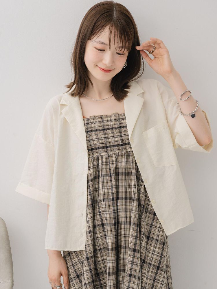 レトロガール RETRO GIRL 開襟ショートSH （WHT4） WHT4