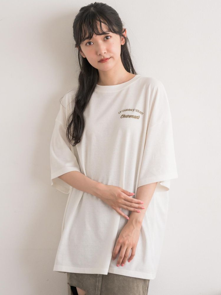 レトロガール RETRO GIRL Bサガラ刺繍TEE