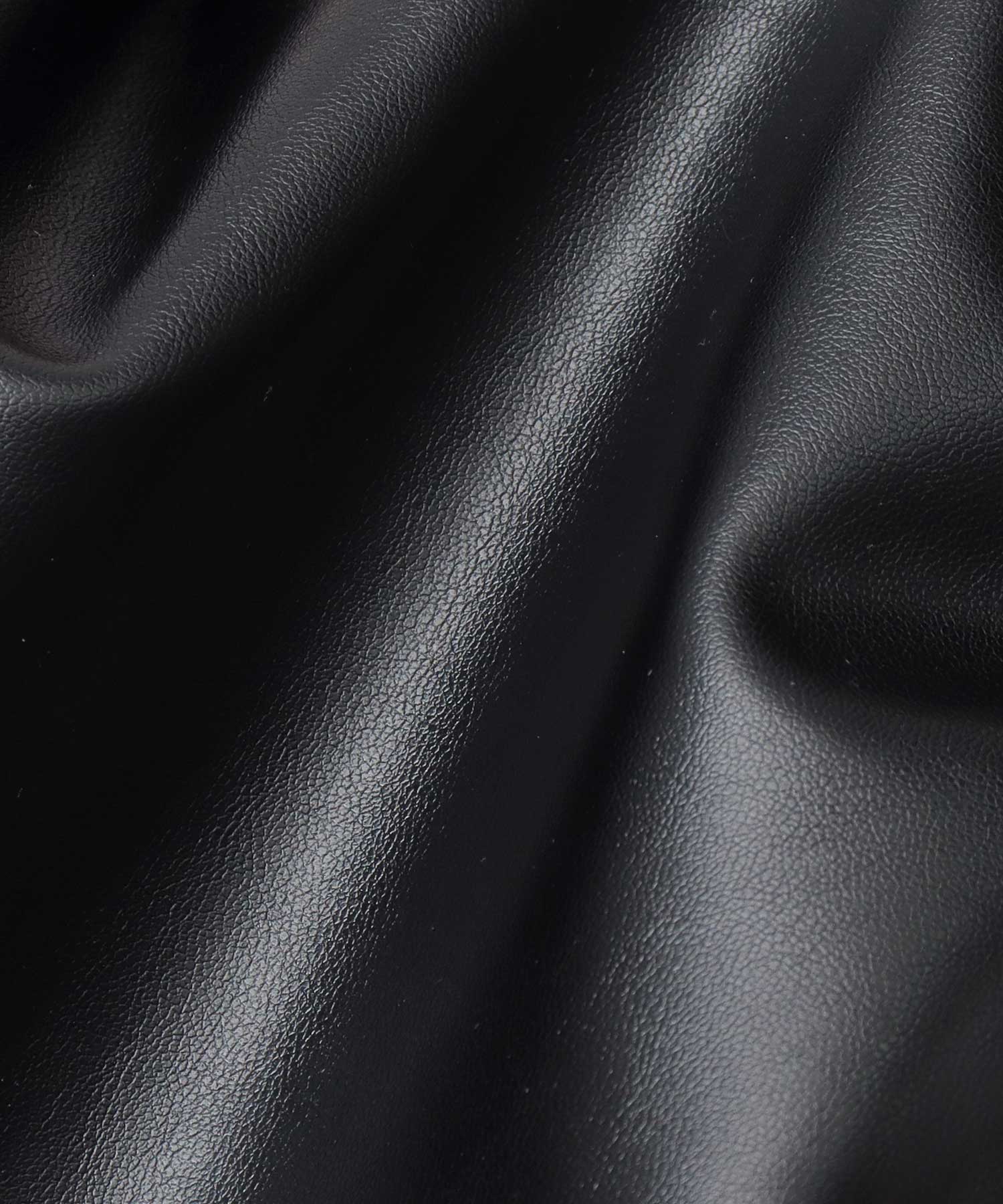 REGiSTA Drawstring Bag Shoulder Bag Synthetic Leather Plain Black