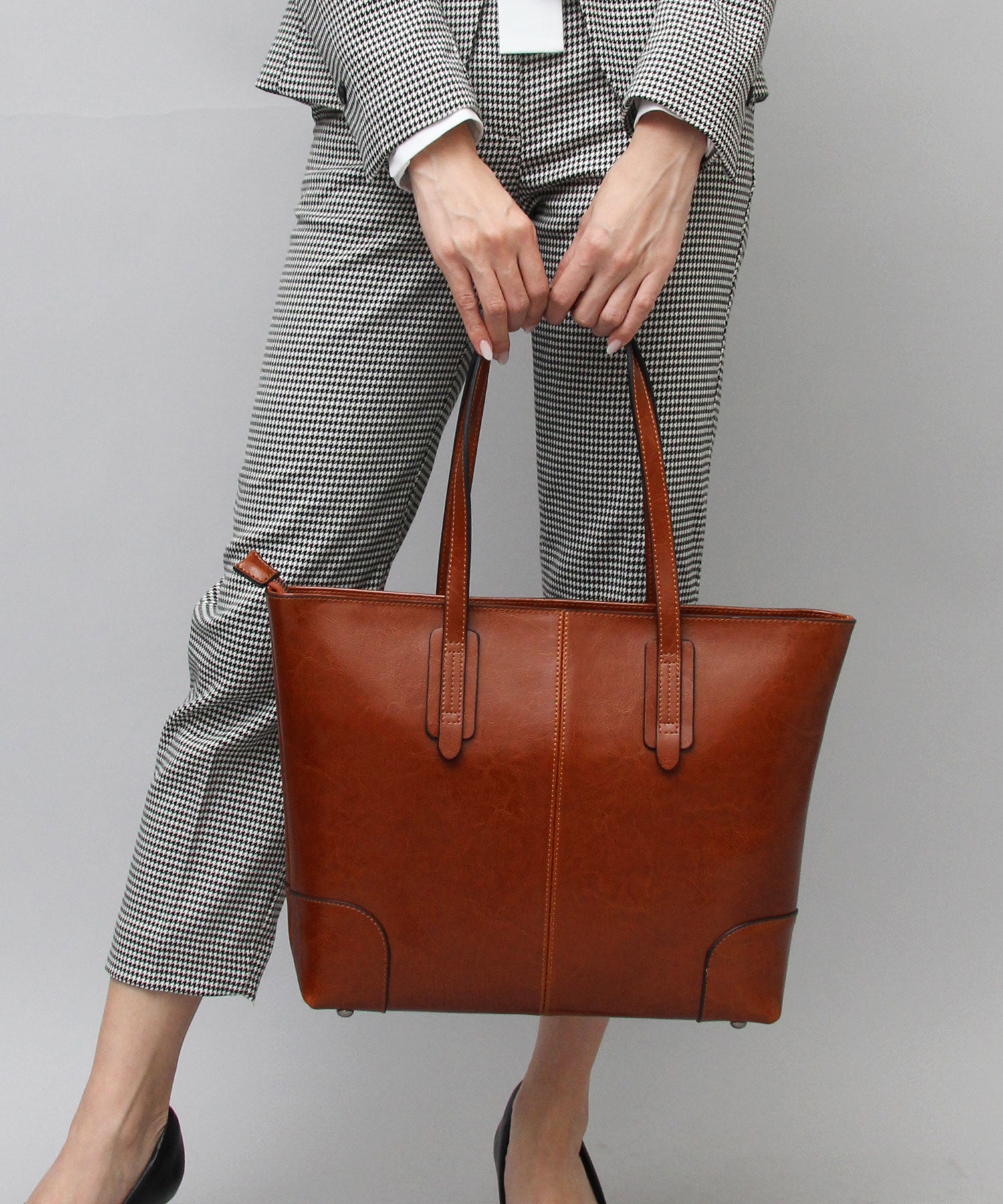 REGiSTA Tote Bag Cowhide Split Leather Leather Tote Business Tote Compact