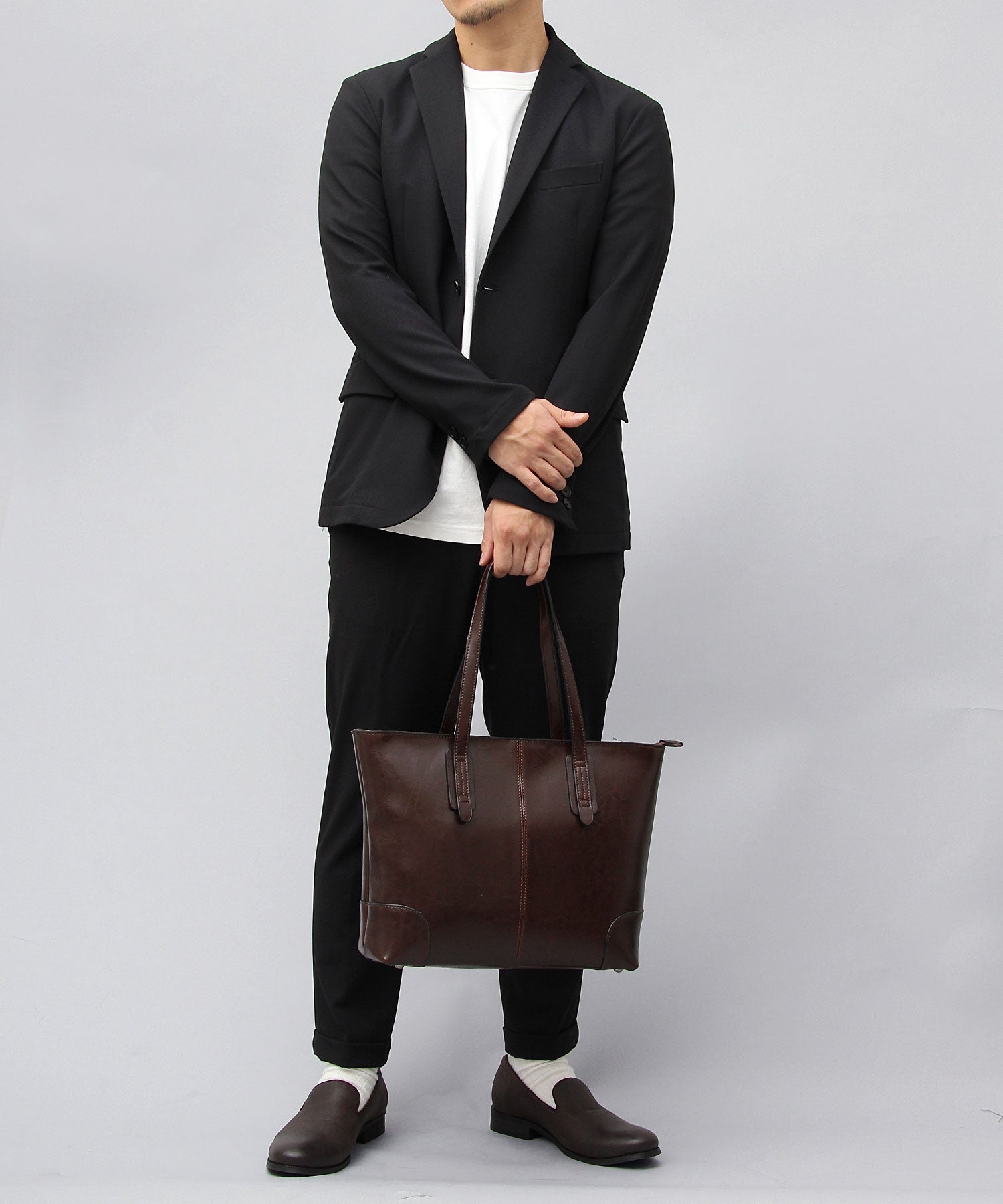 REGiSTA Tote Bag Cowhide Split Leather Leather Tote Business Tote Compact