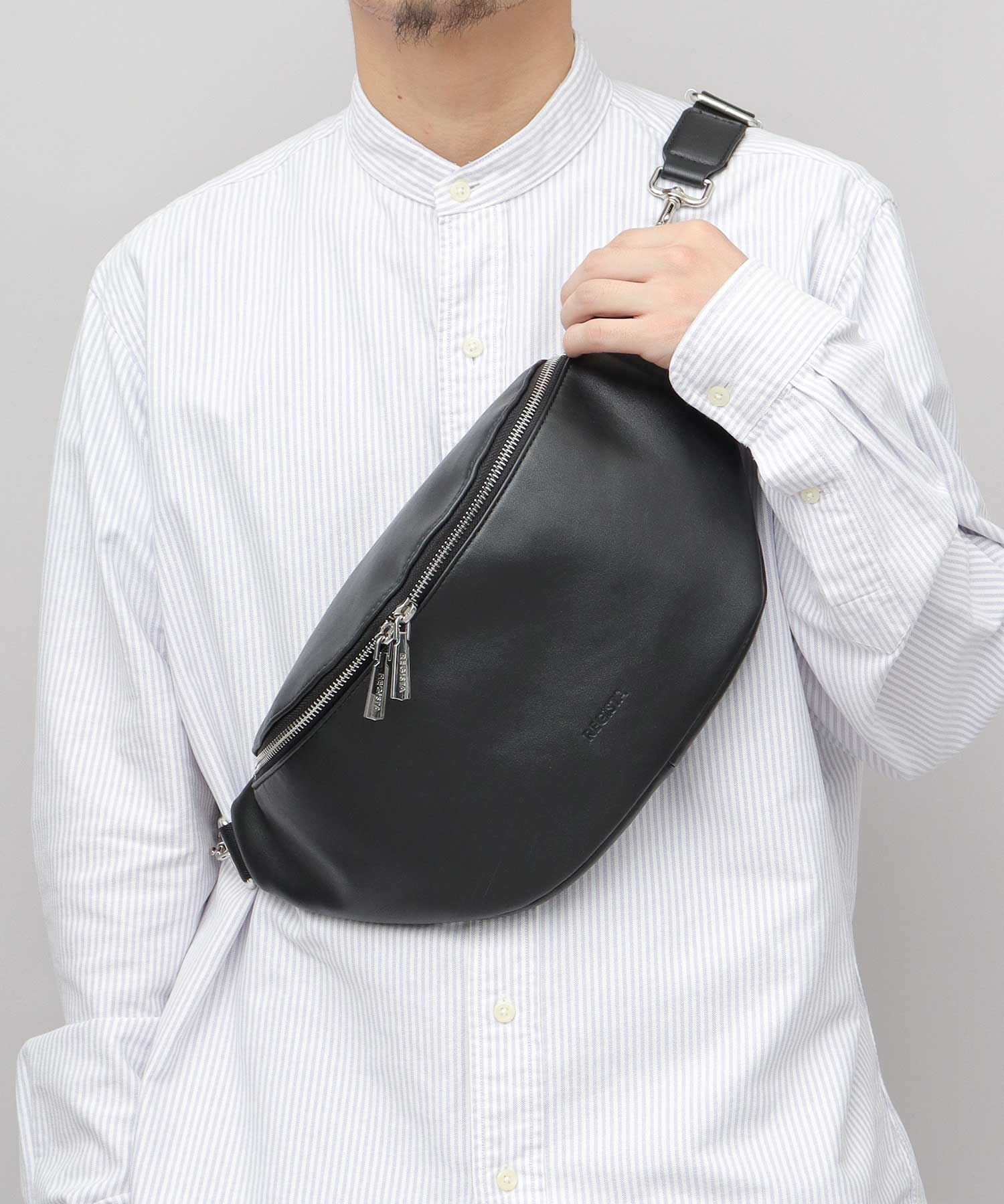REGiSTA Waist Bag Waist Pouch Cowhide Leather