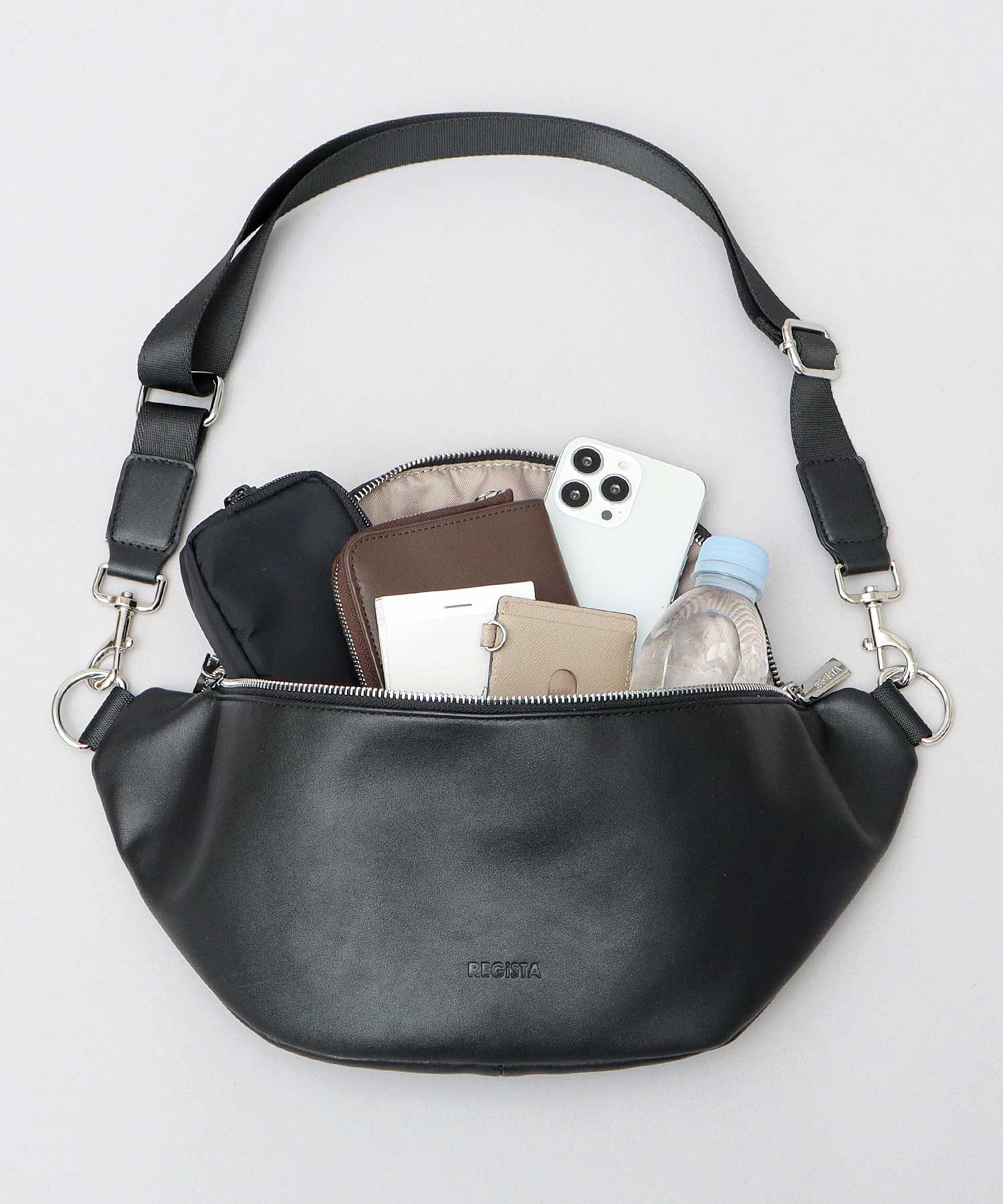 REGiSTA Waist Bag Waist Pouch Cowhide Leather