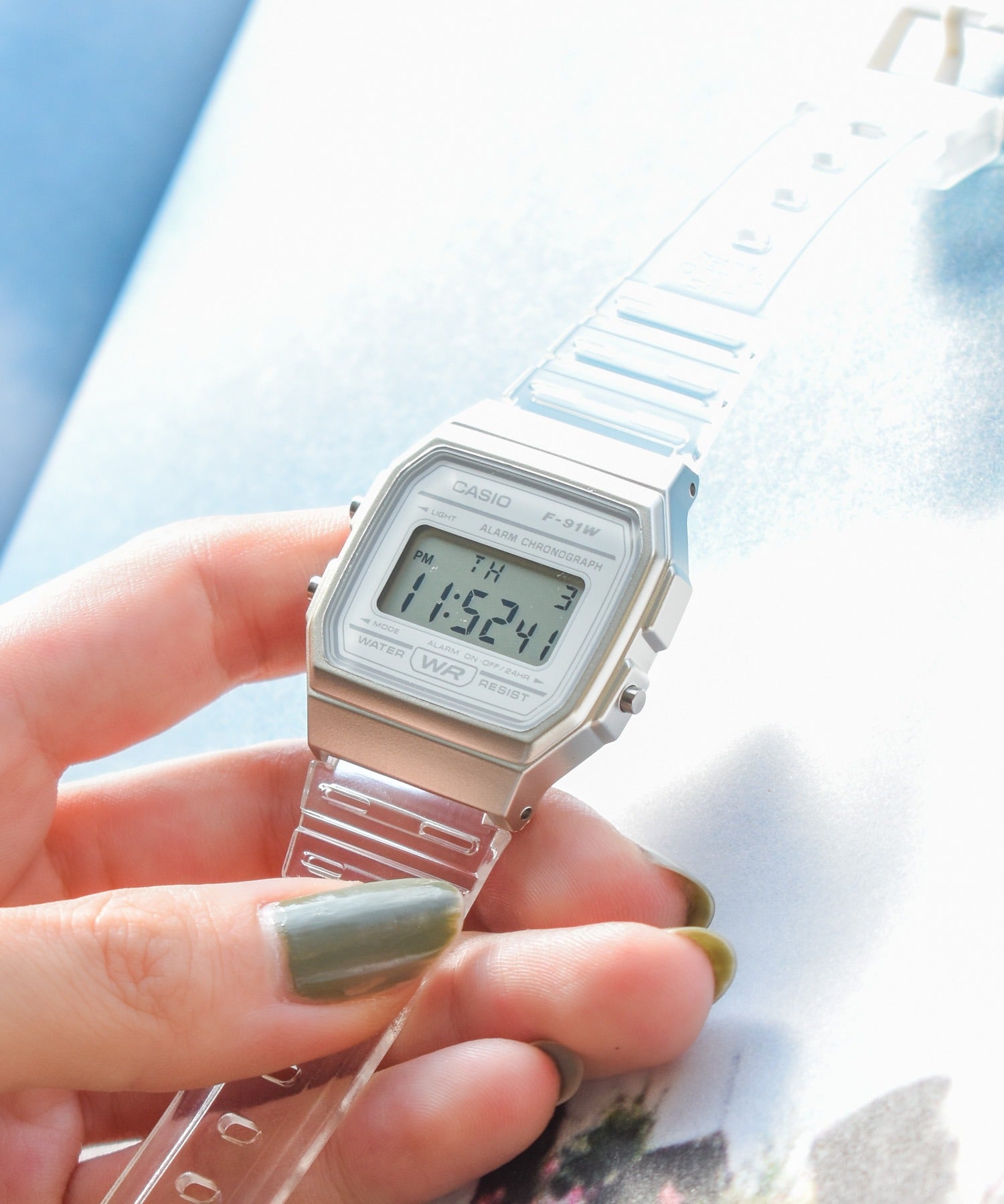 エーアールエムジー ar/mg 【60】【1602005045】【CASIO】クリア デジタル,ホワイト