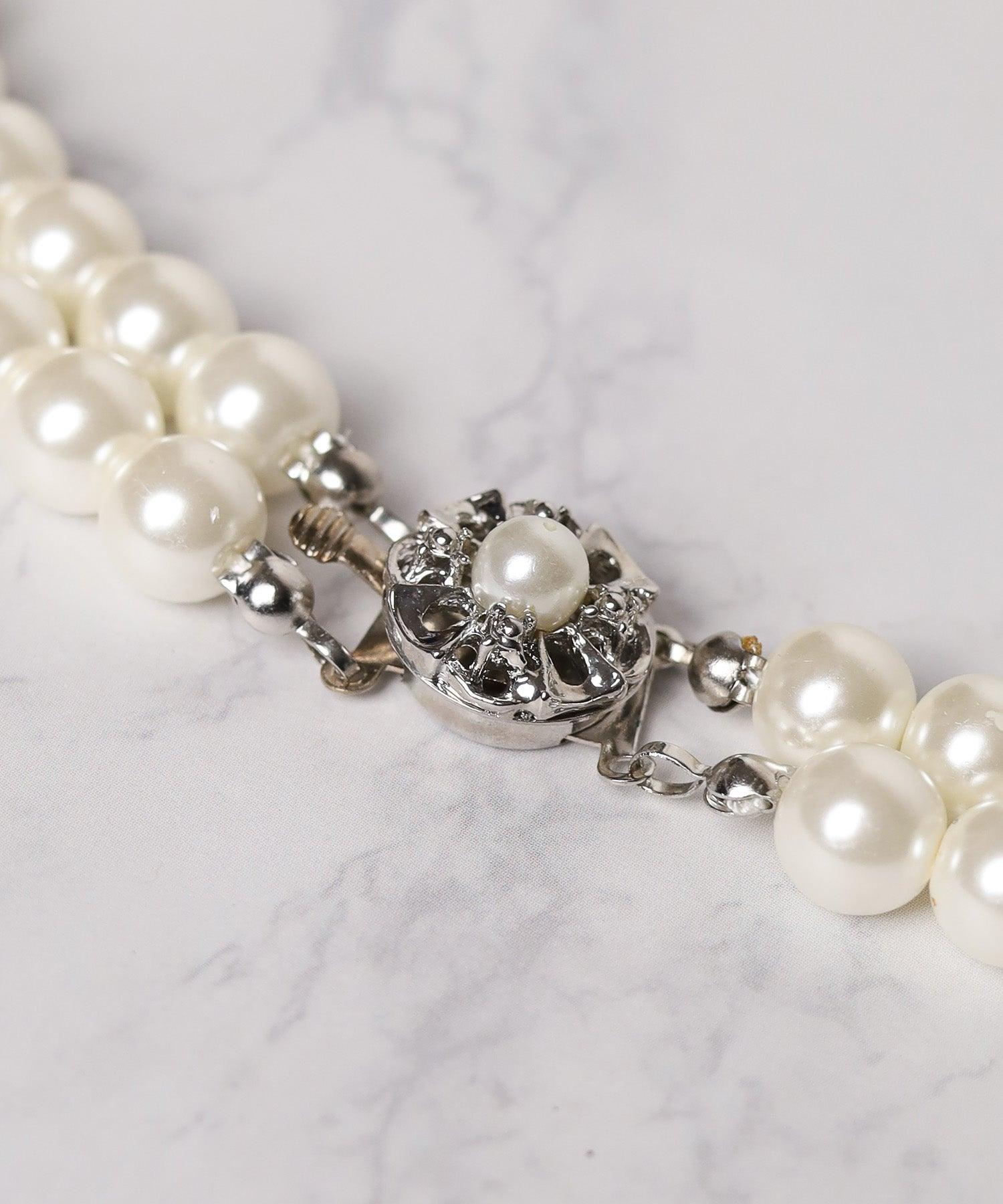 A.R.M.G ar/mg 18inch 8mmW glass pearl necklace