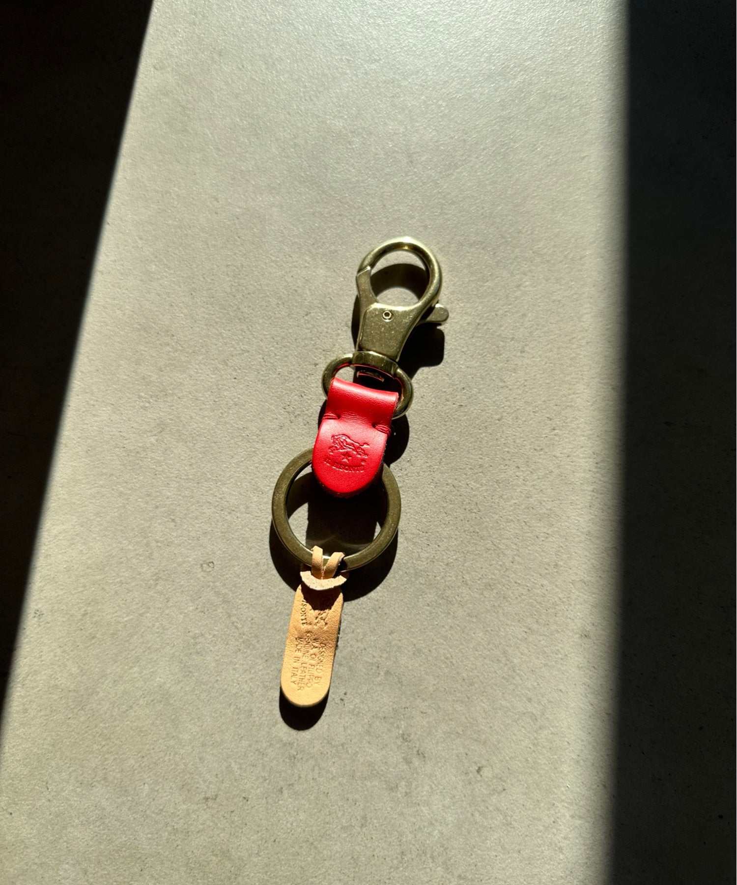エーアールエムジー ar/mg IL BISONTE / イルビゾンテ / レザーキーリング COWHIDE KEYRING / SKH016 （レッド） レッド