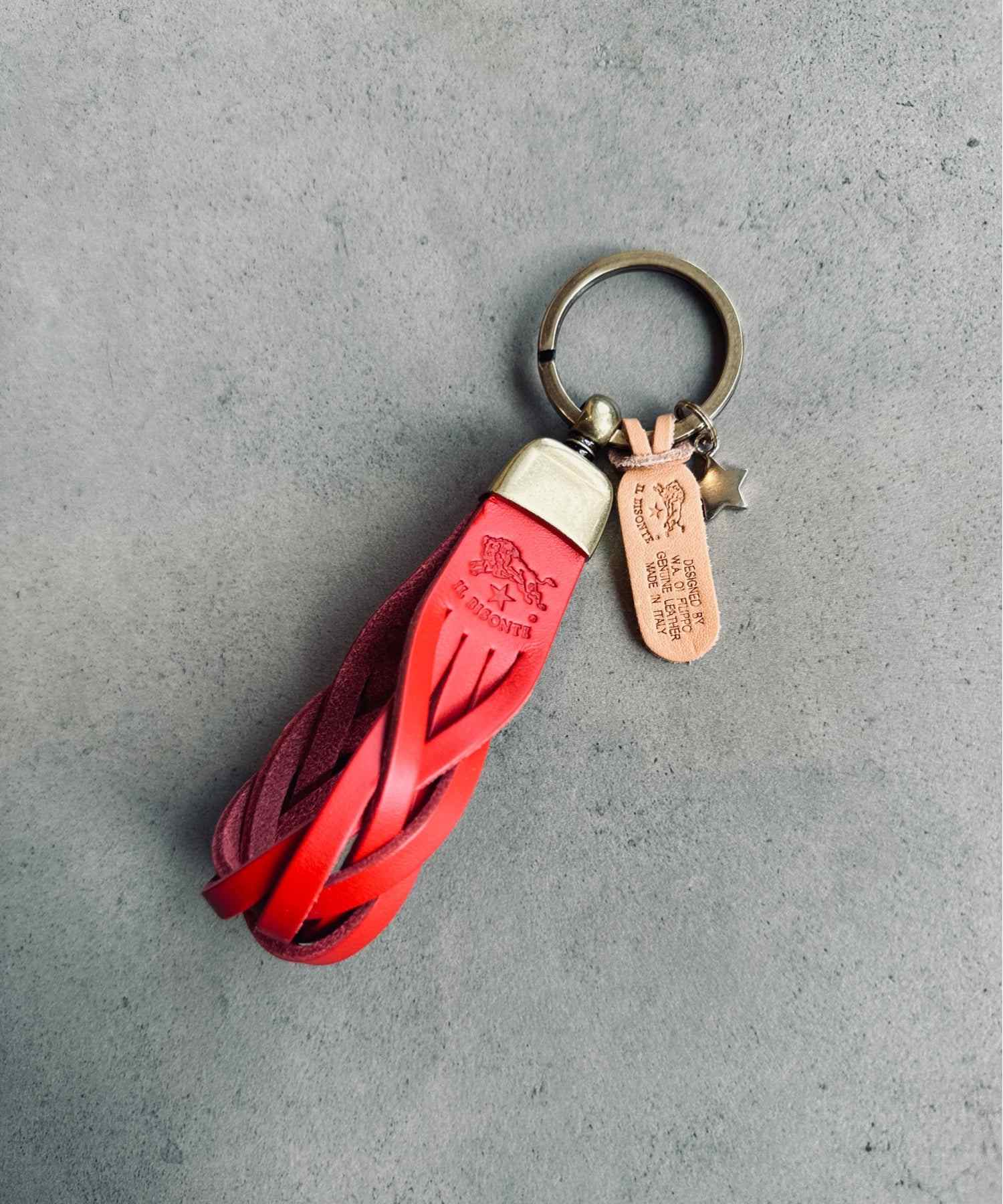 エーアールエムジー ar/mg IL BISONTE / イルビゾンテ / レザーキーリング COWHIDE KEYRING / SKH040 （レッド） レッド