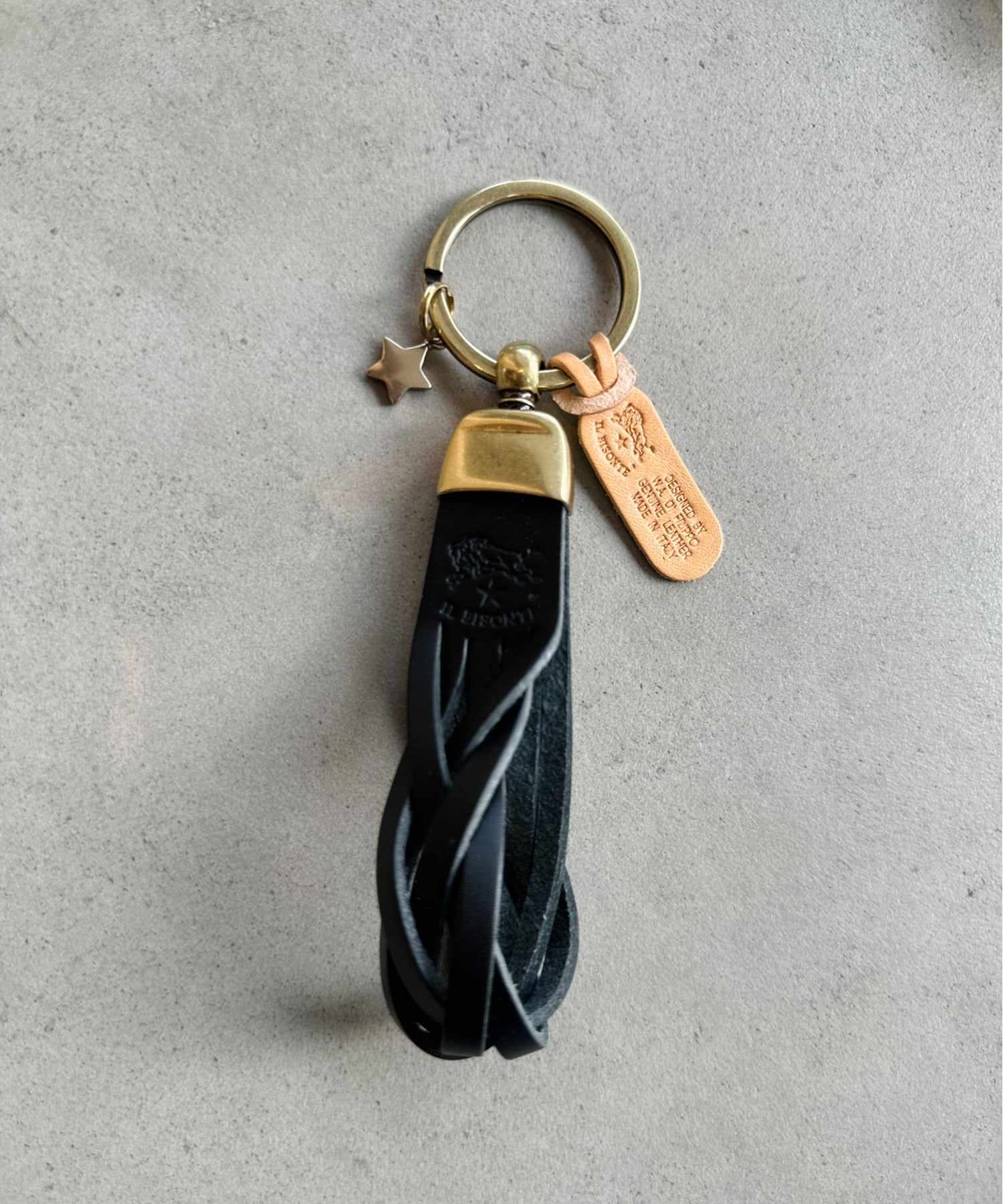 エーアールエムジー ar/mg IL BISONTE / イルビゾンテ / レザーキーリング COWHIDE KEYRING / SKH040 （ブラック） ブラック