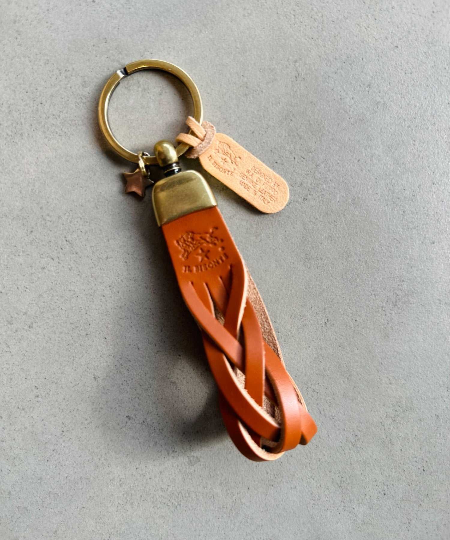 エーアールエムジー ar/mg IL BISONTE / イルビゾンテ / レザーキーリング COWHIDE KEYRING / SKH040 （キャメル） キャメル