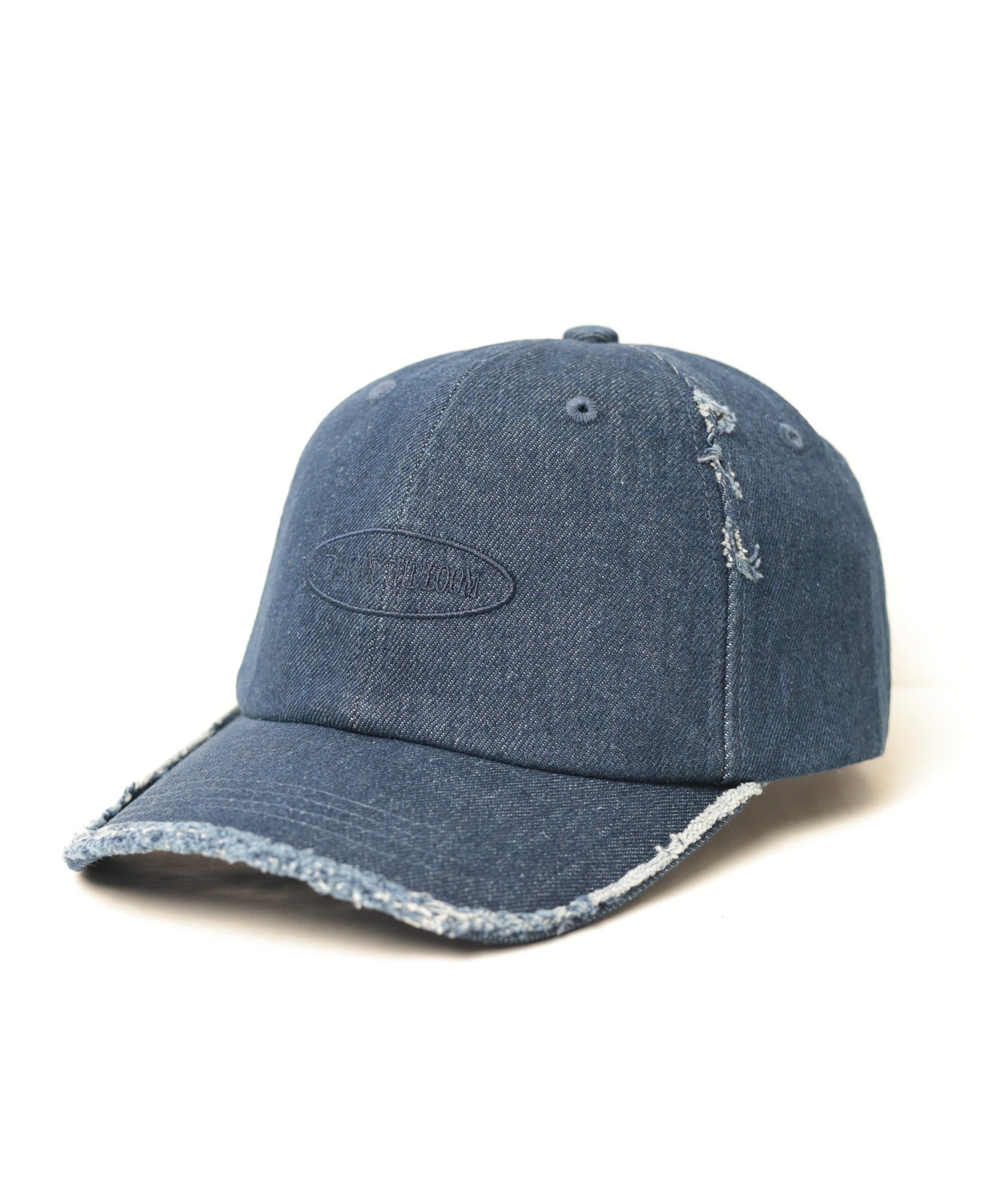 エーアールエムジー ar/mg 【FRUIT OF THE LOOM 】DAMAGE DENIM CAP （ライトインディゴブルー） ライトインディゴブルー