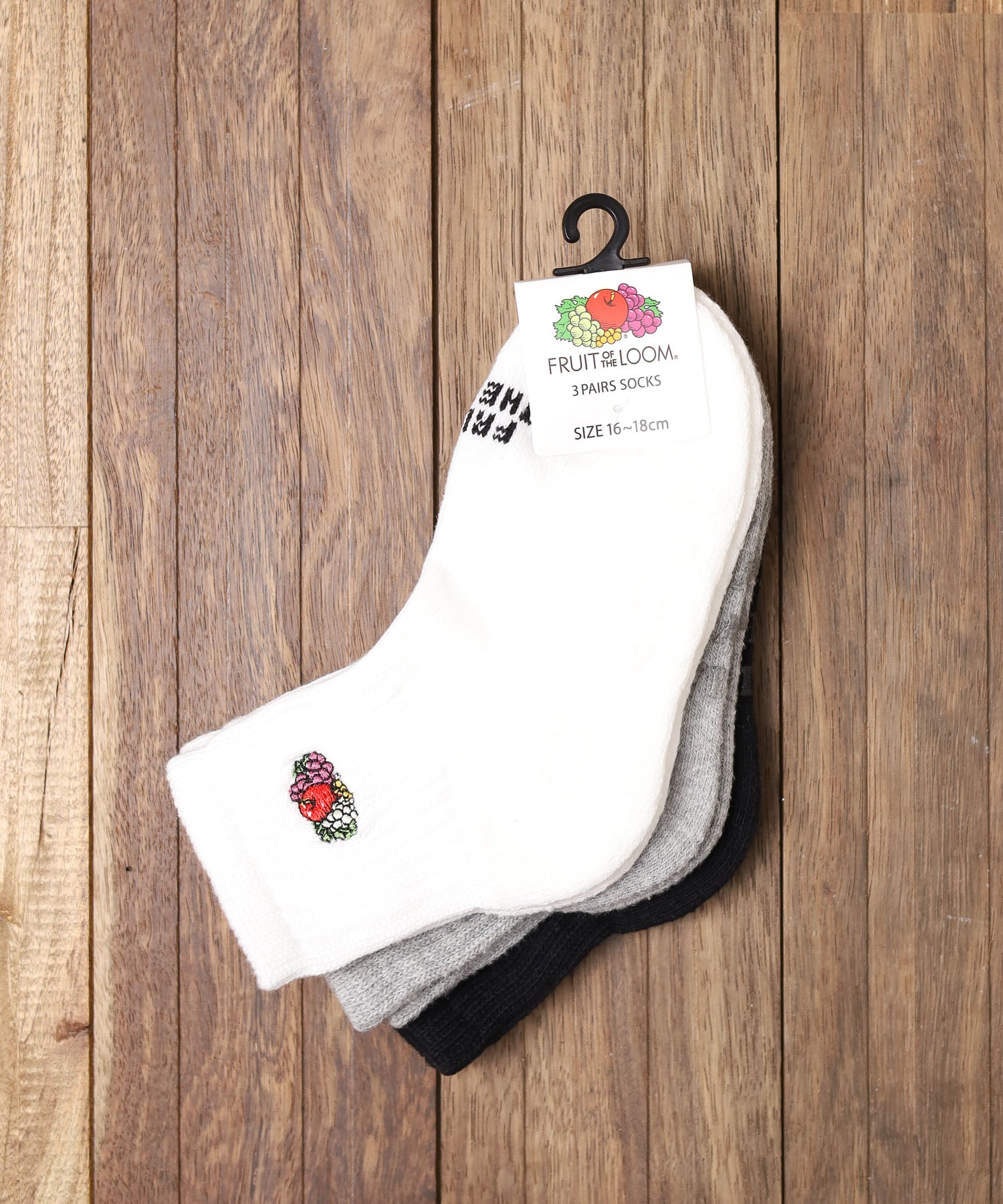 A.R.M.G. ar/mg 【78】【FOLS004】【FRUIT OF THE LOOM】KID'S 3P SOCKS