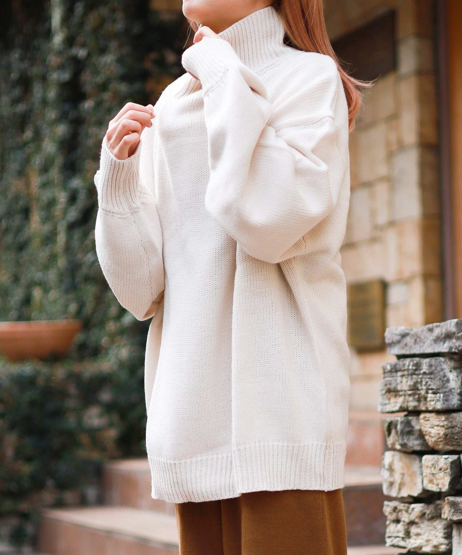 AR-MG Bling Leads 5 Gauge Oversized High Neck Knit