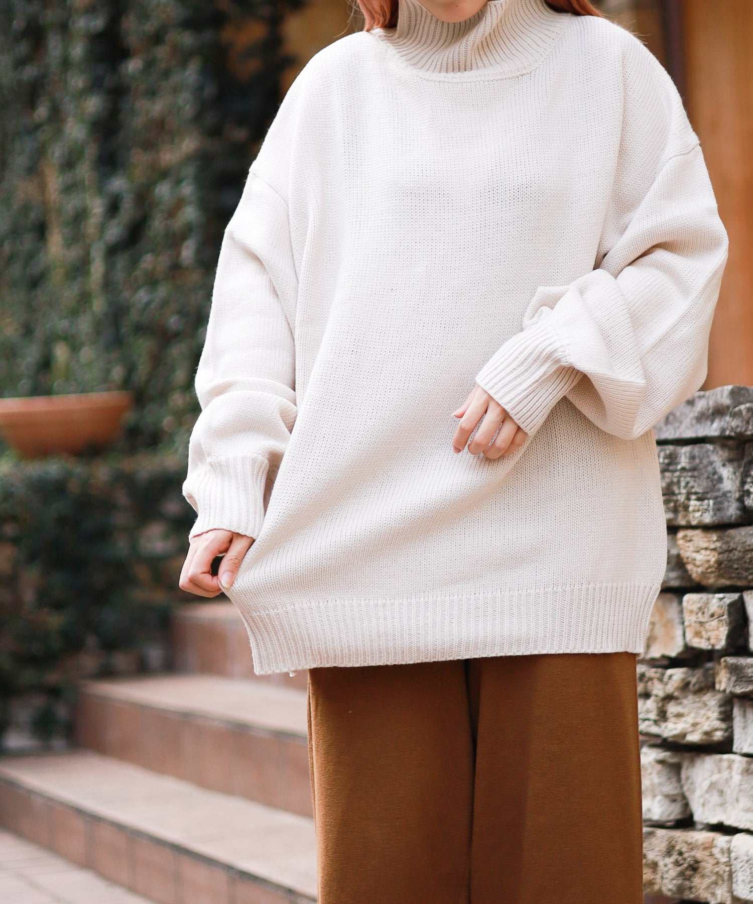 AR-MG Bling Leads 5 Gauge Oversized High Neck Knit
