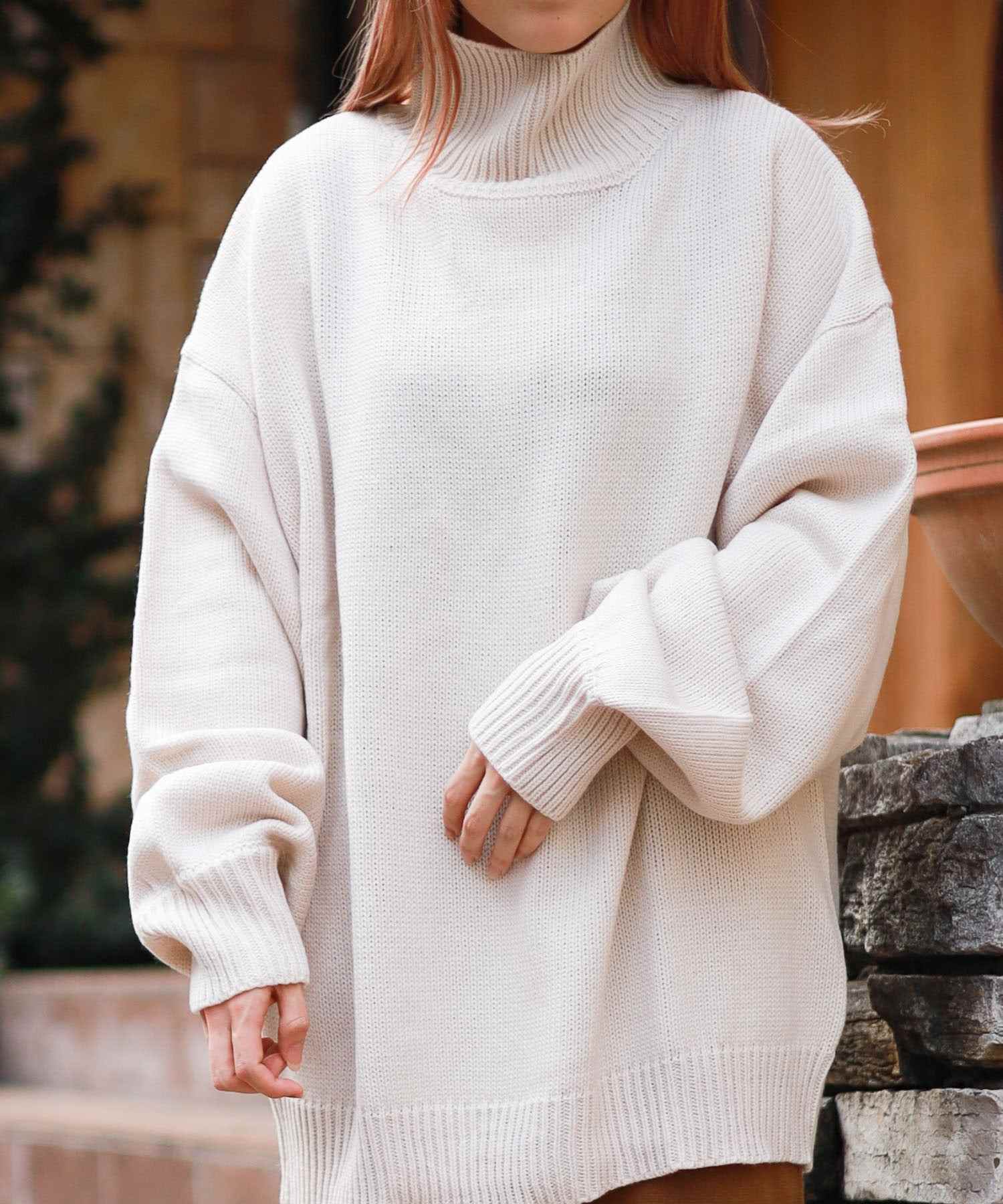 AR-MG Bling Leads 5 Gauge Oversized High Neck Knit