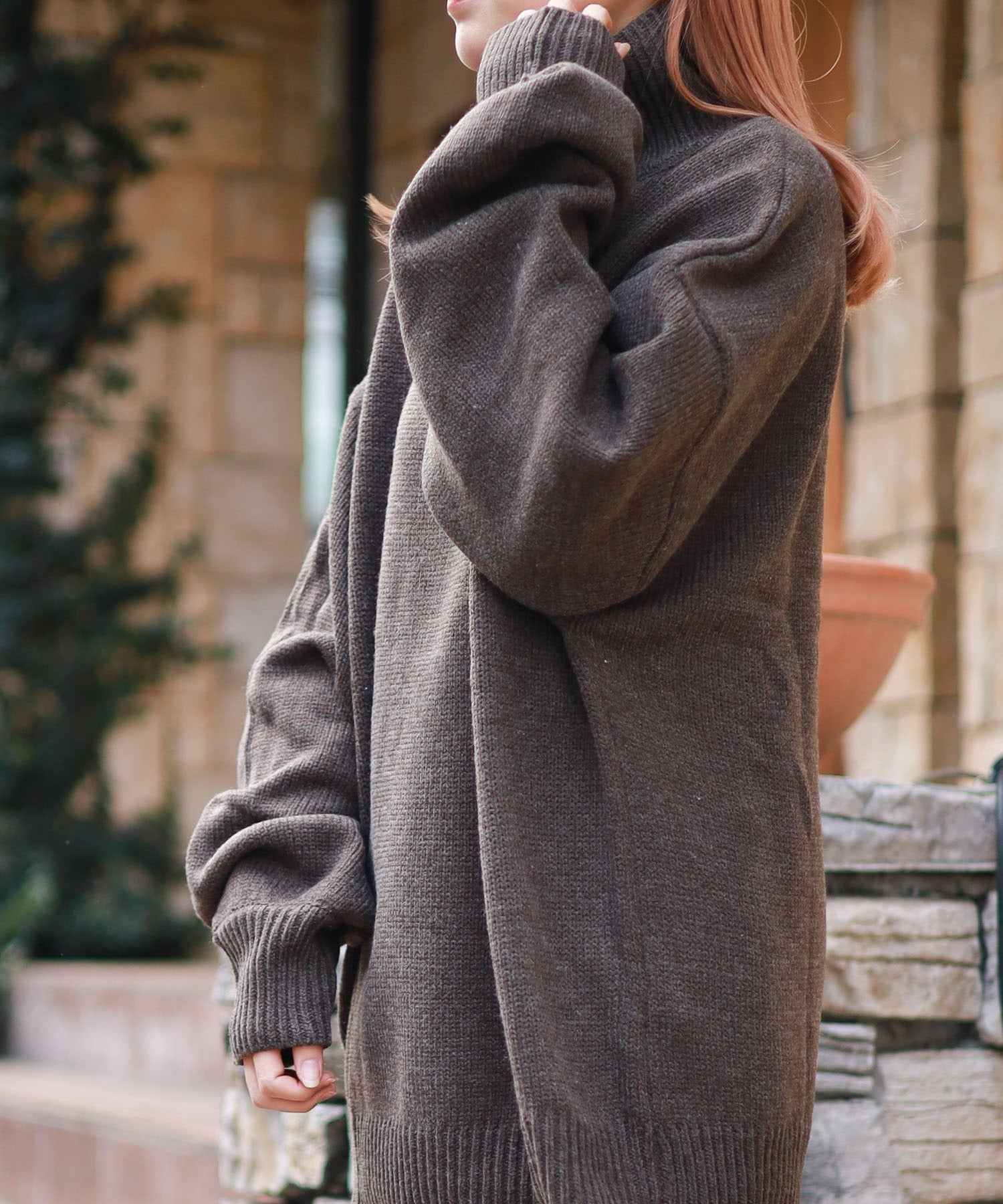 AR-MG Bling Leads 5 Gauge Oversized High Neck Knit
