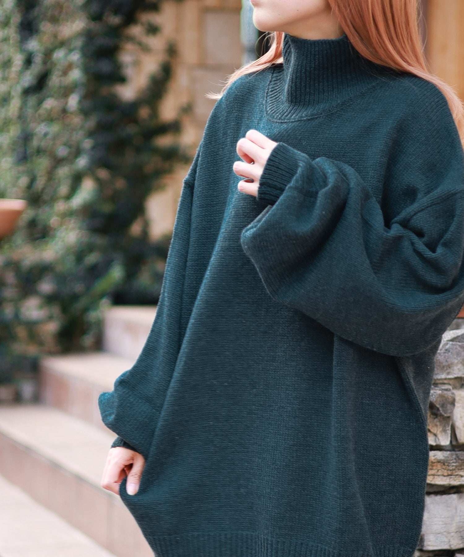 AR-MG Bling Leads 5 Gauge Oversized High Neck Knit