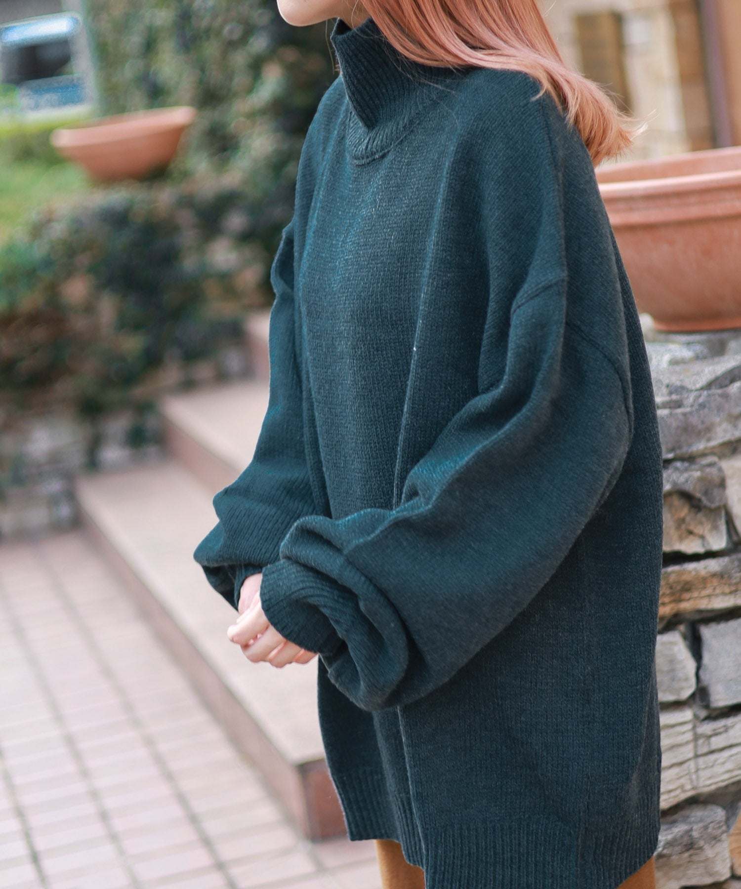 AR-MG Bling Leads 5 Gauge Oversized High Neck Knit
