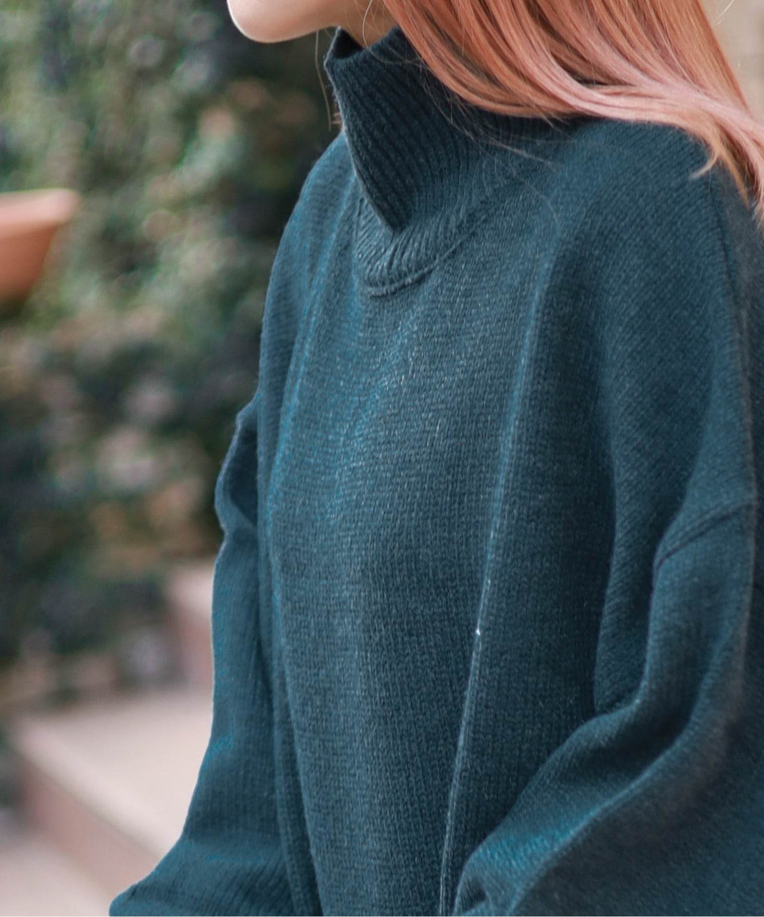 AR-MG Bling Leads 5 Gauge Oversized High Neck Knit