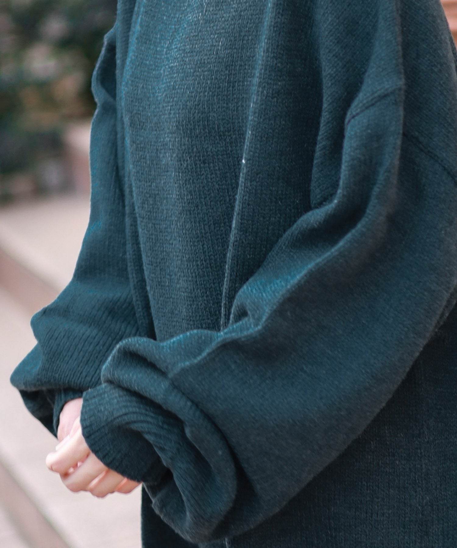 AR-MG Bling Leads 5 Gauge Oversized High Neck Knit