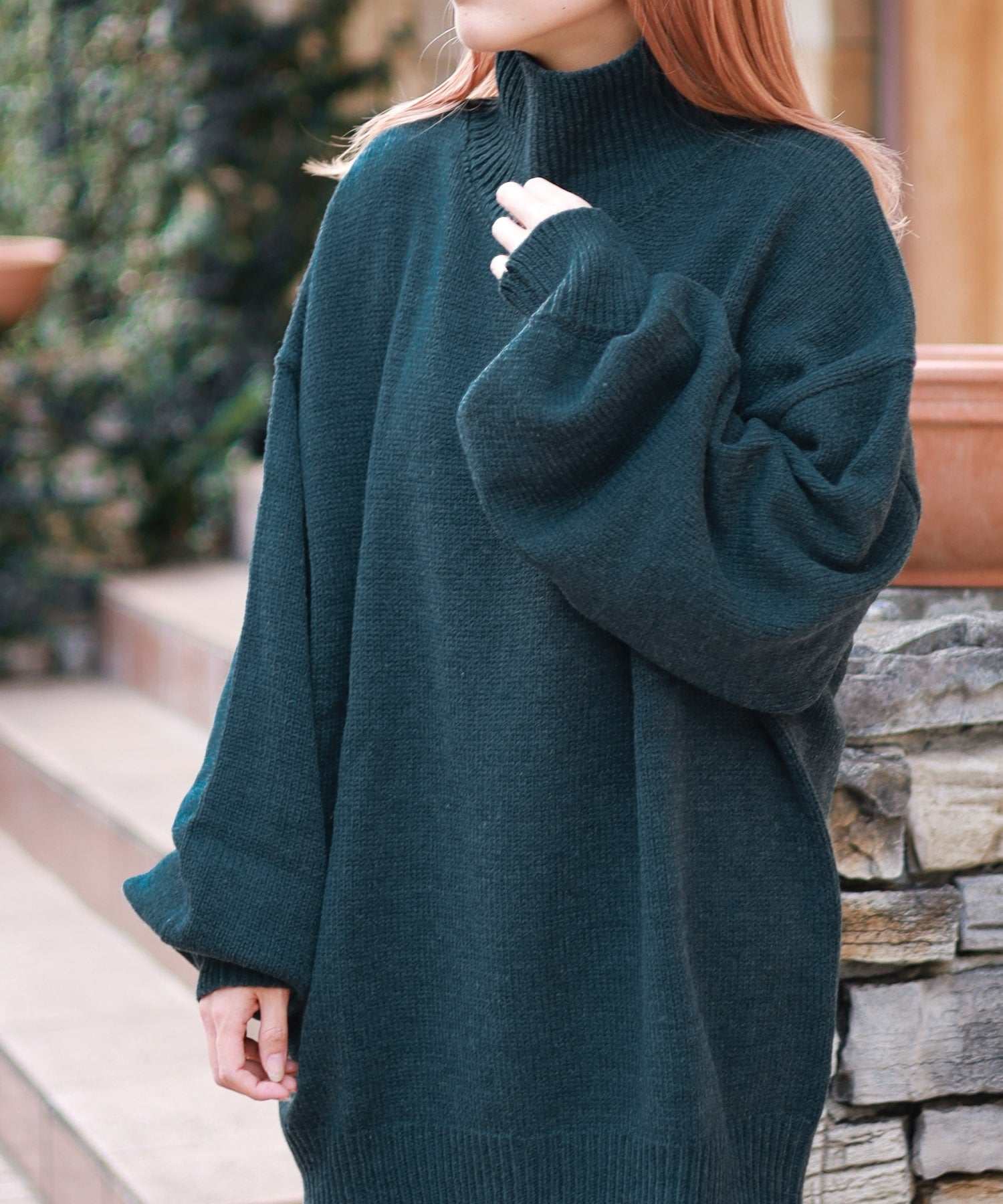 AR-MG Bling Leads 5 Gauge Oversized High Neck Knit