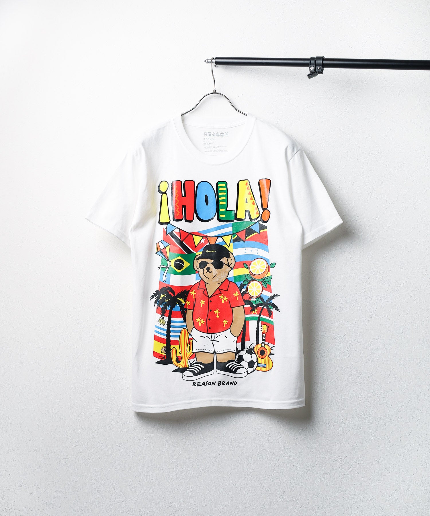 AR/MG 【W】【it】【REASON004】【ut25】【REASON CLOTHING】HOLA BEAR TEE