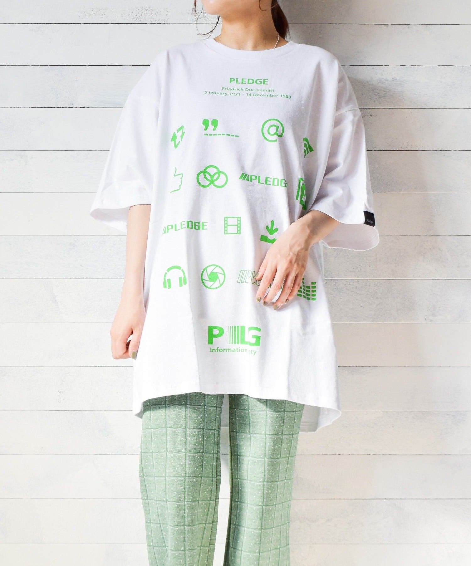 エーアールエムジー ar/mg 【Bl】【PC19011】【pledge】ビッグシルエット バックプリントTシャツ （ホワイト系その他6） ホワイト系その他6