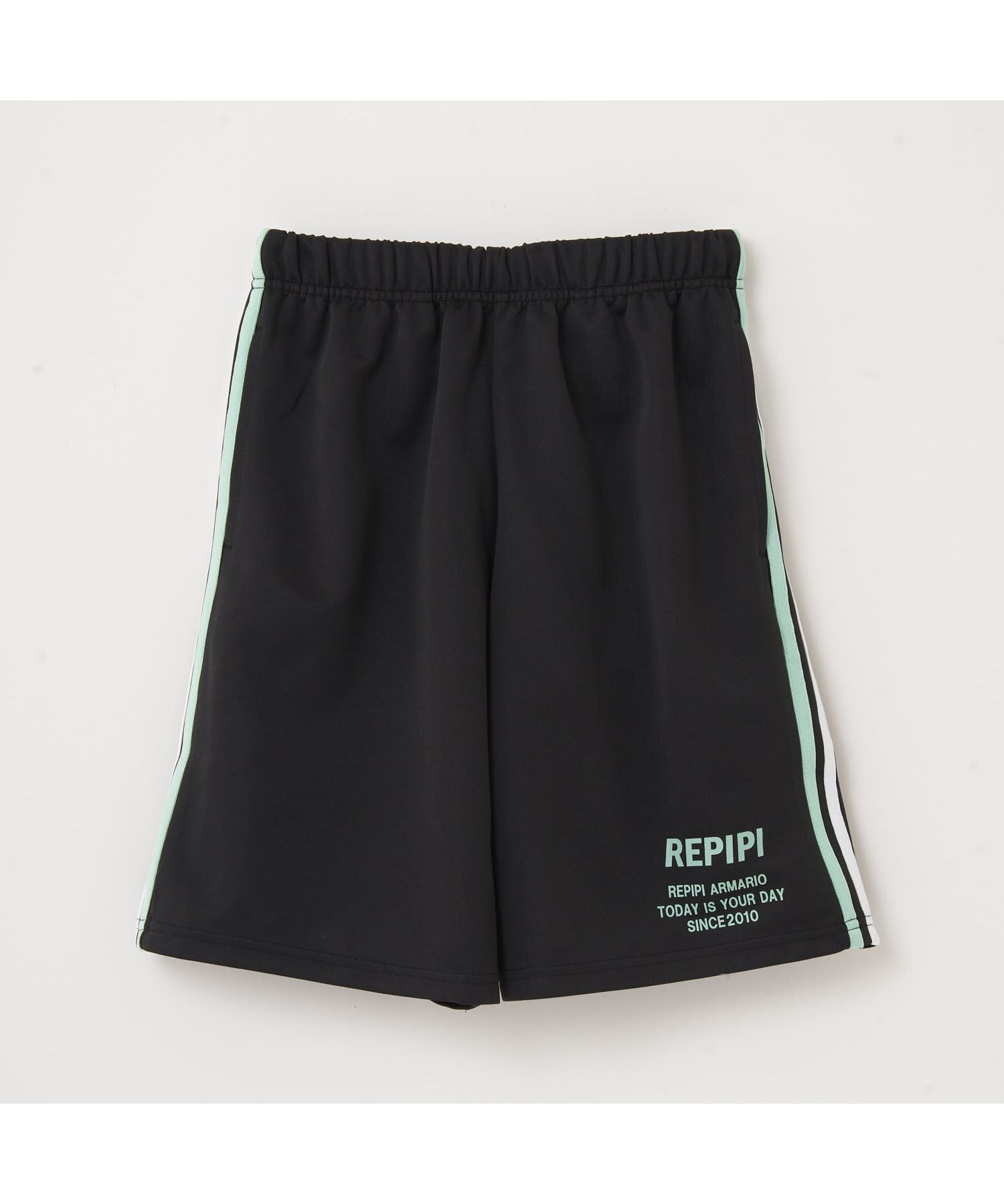 レピピアルマリオ repipi armario REPIPI ハーフパンツ,ブラック×ミント