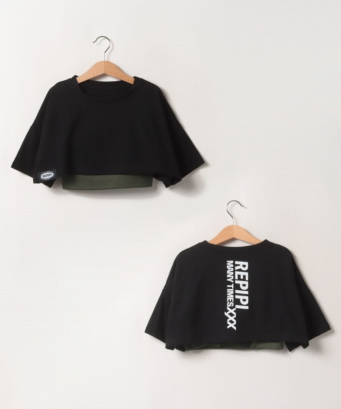 レピピアルマリオ repipi armario REPIPI ハンソデ Tシャツ,ブラック