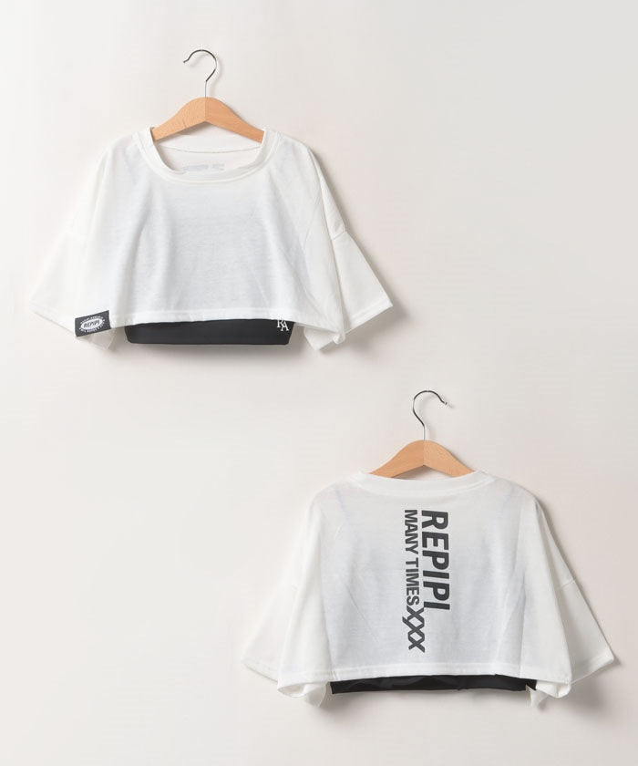 レピピアルマリオ repipi armario REPIPI ハンソデ Tシャツ,ホワイト