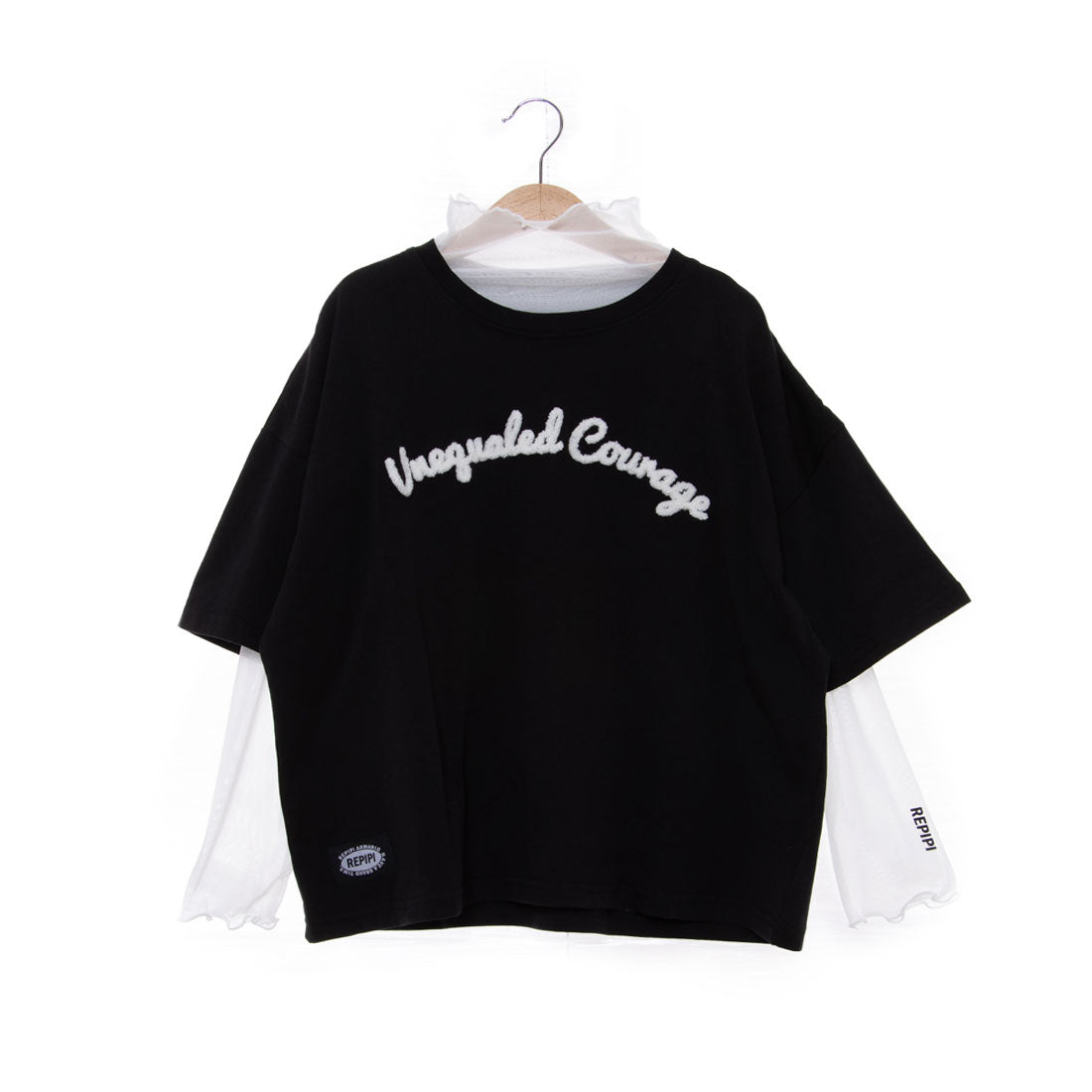 レピピアルマリオ repipi armario REPIPITT ハンソデTシャツ,BK