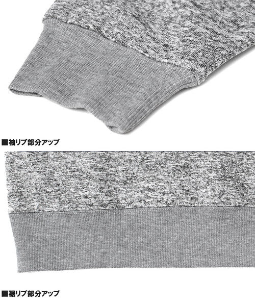One Colors FIRST DOWN Knit Fleece Sweat Men's Large Size Brushed Back Logo Print Crew Neck Trainer Tops Sweat