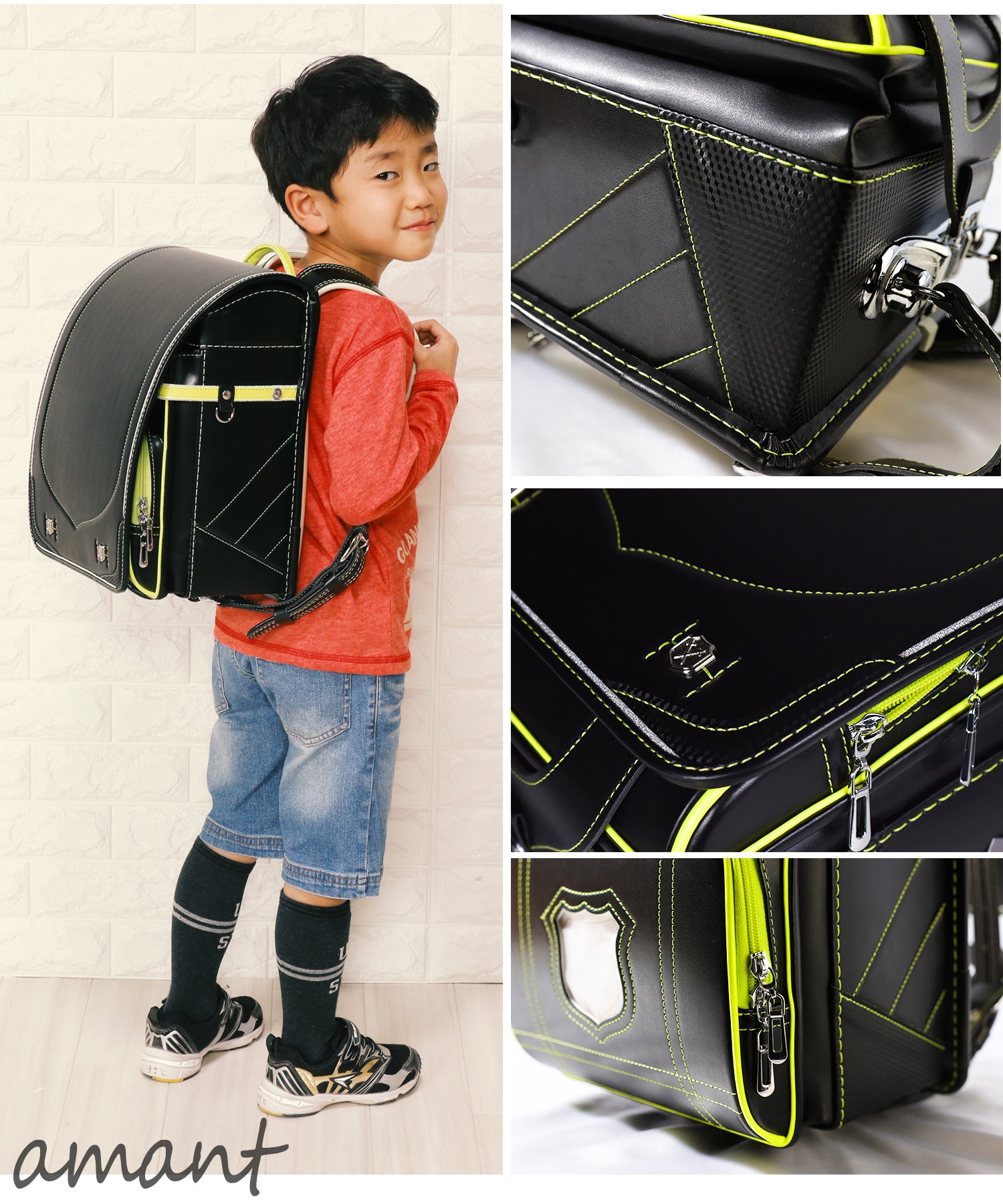 タビバコ 旅箱 [amant／アマン] ランドセル 低反発 姿勢サポート A4ファイル対応 A4フラット フラットファイル 設計 軽量 大容量 反射 安全 クッション 女の子