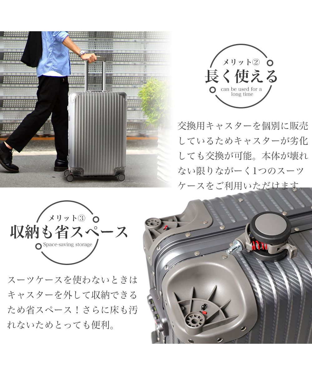 タビバコ 旅箱 スーツケース キャリーケース キャリーバッグ 機内持ち込み フルアルミ ストッパー サスペンション S アルミ合金 アルミボディ マグネシウム フレームタイプ