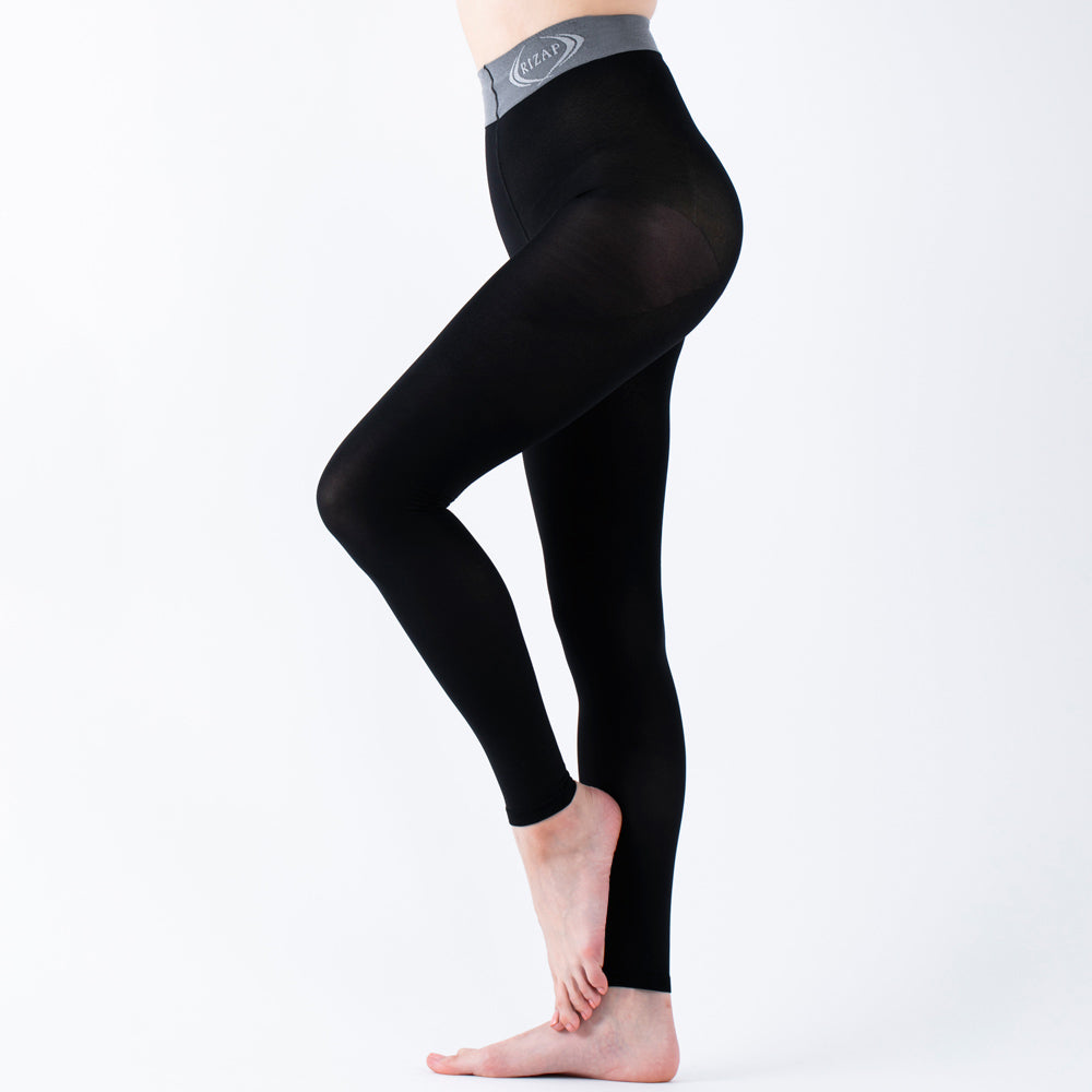 ライザップ RIZAP 【温感素材】カロリー消費アップレギンス 10分丈 （ブラック） ブラック